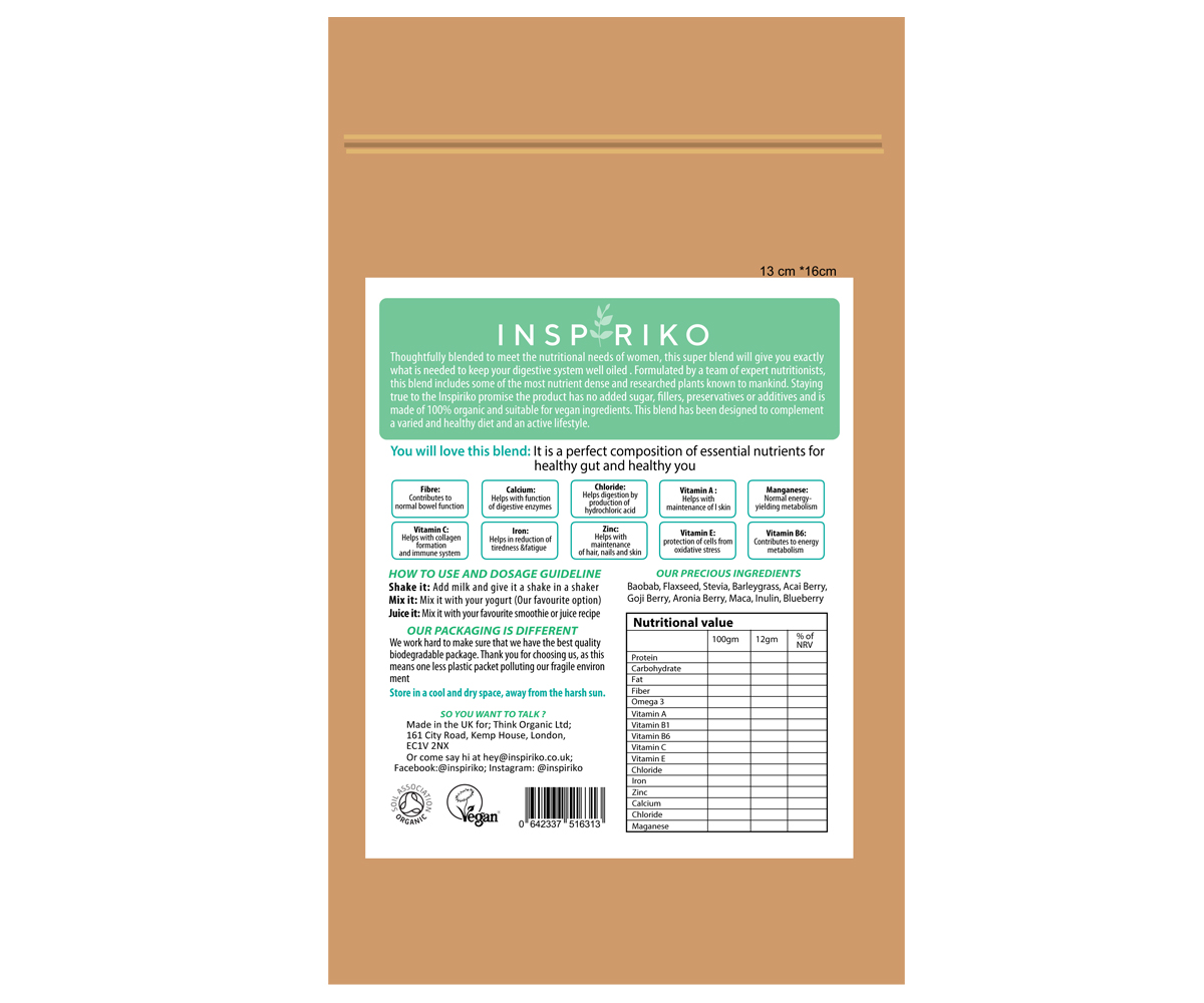 Label Design by ERICK ANDRE VOORNEMAN for Think Organic | Design #18914914