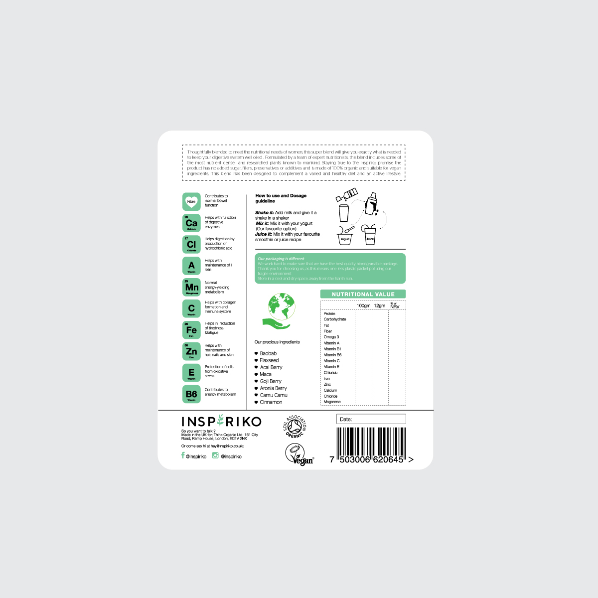 Label Design by Shark1 for Think Organic | Design #18829572