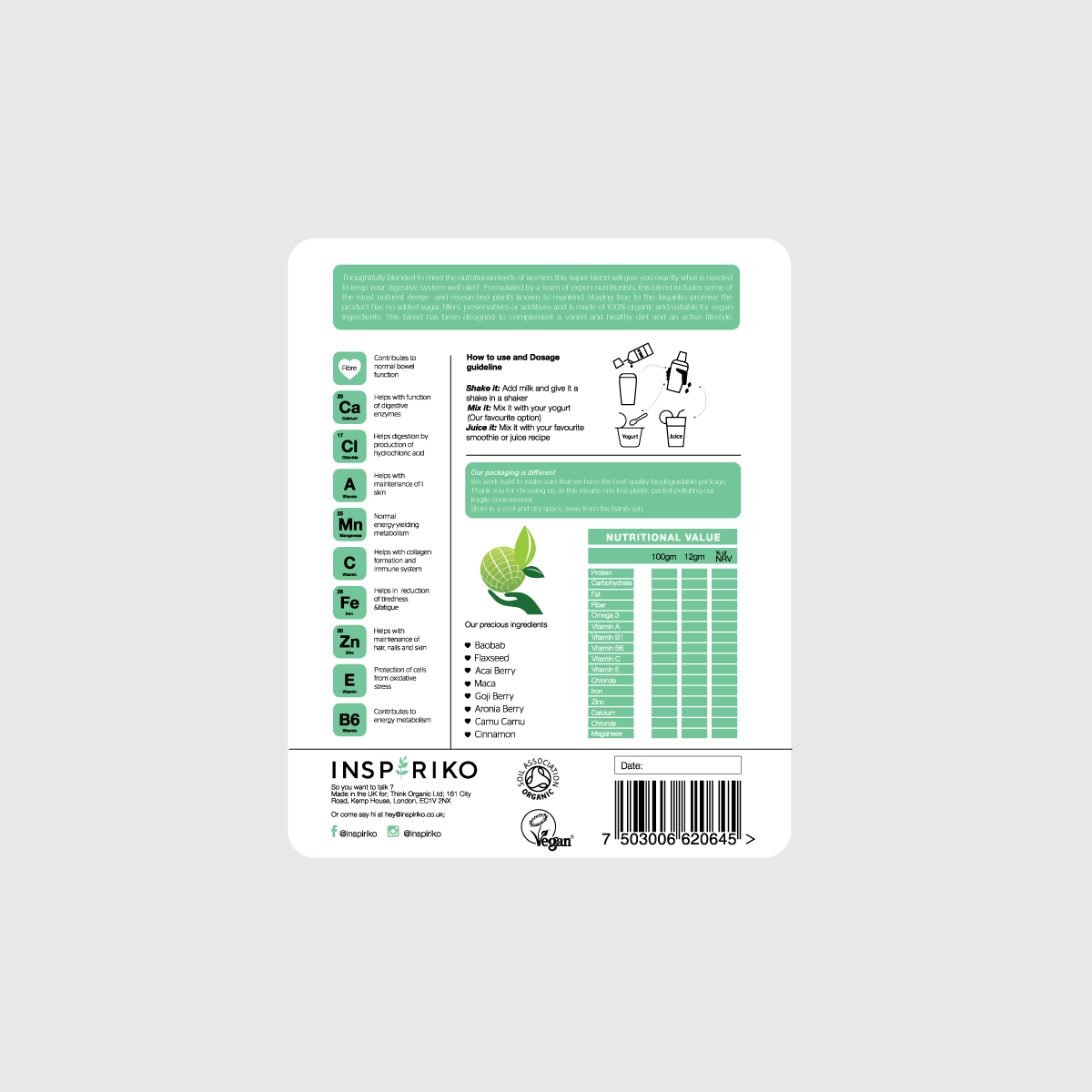 Label Design by Shark1 for Think Organic | Design #18829573