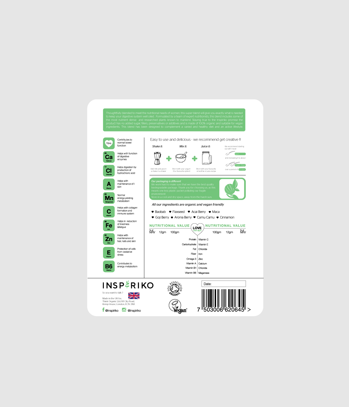 Label Design by Shark1 for Think Organic | Design #18853751