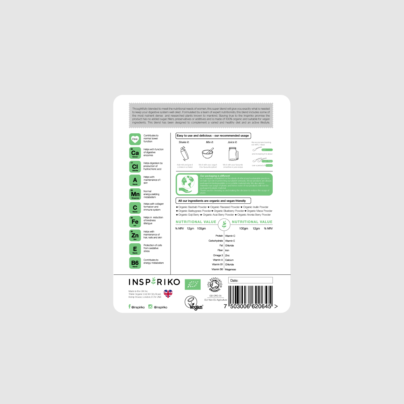 Etikett-Design von Shark1 für Think Organic | Design #18884781