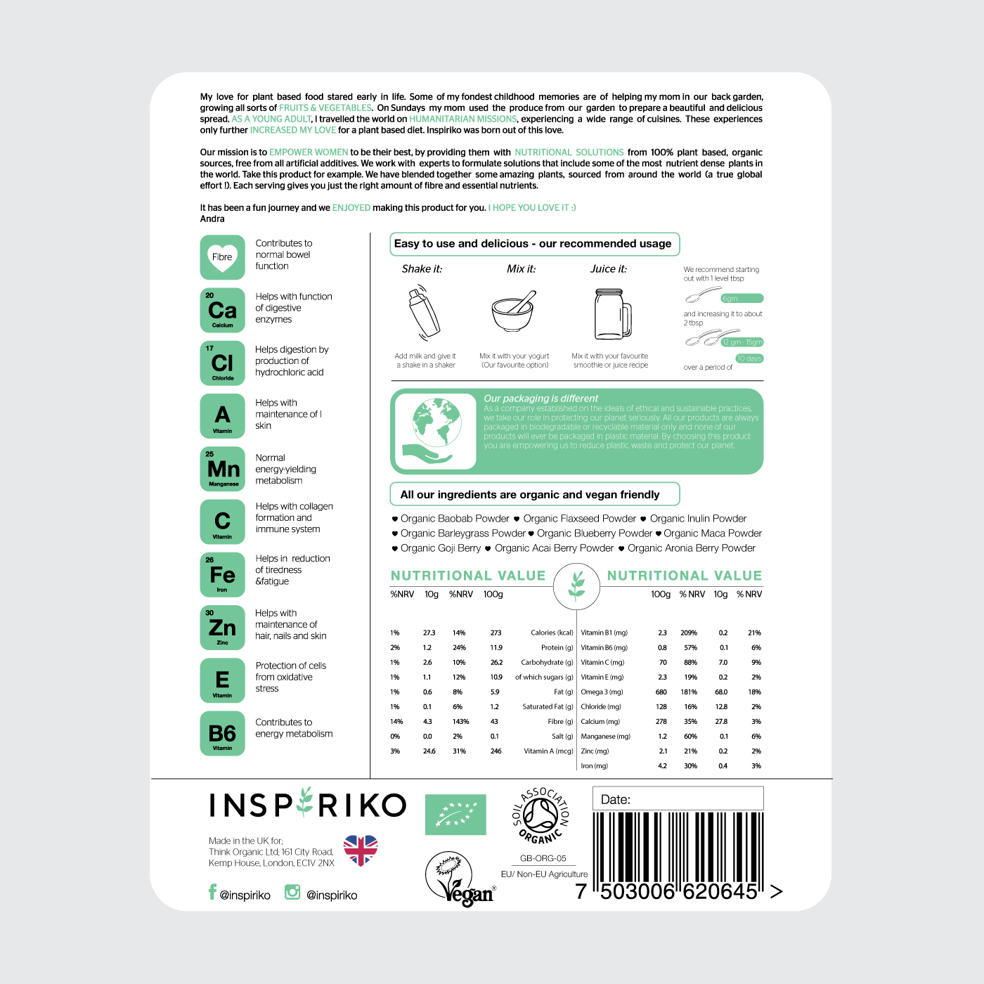 Diseño de Etiqueta por Shark1 para Think Organic | Diseño #19449052