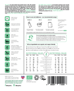 Minimalist label design for back of the package | Diseño de Etiqueta por Shark1