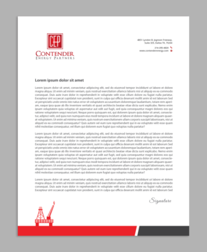 Contender Energy Partners, LP Letter Head  | Letterhead Design by AbyJohns