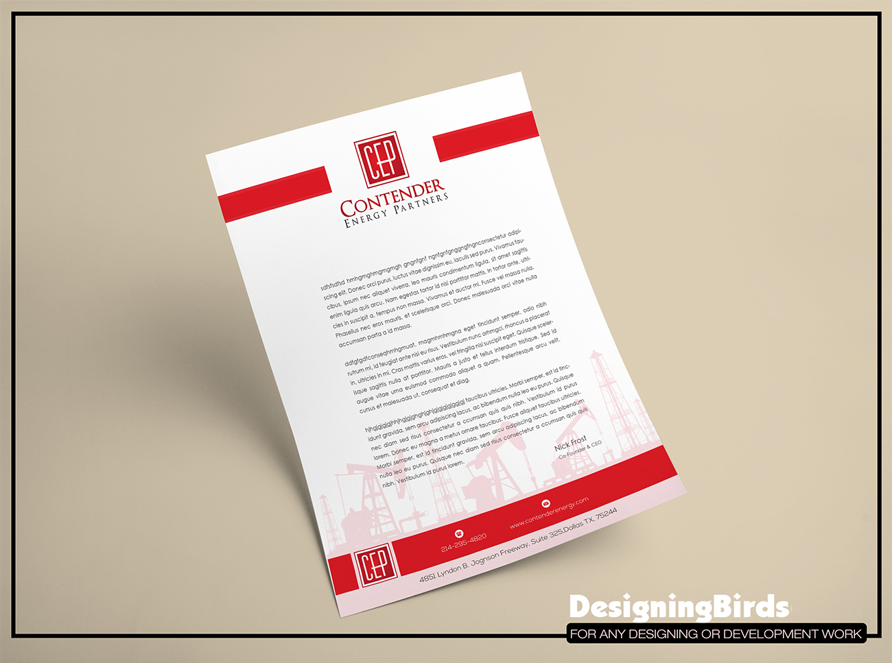 Letterhead Design by Designing Birds for this project | Design #18743225