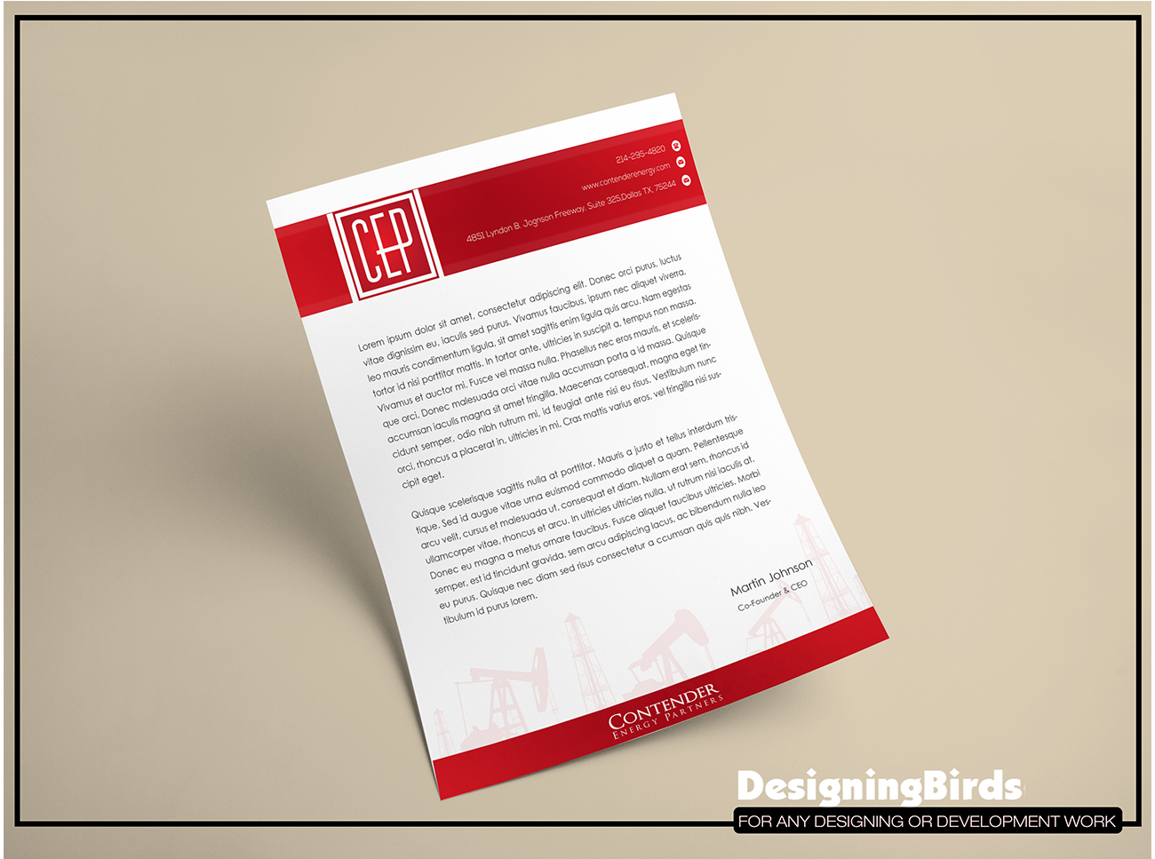 Letterhead Design by Designing Birds for this project | Design #18743480