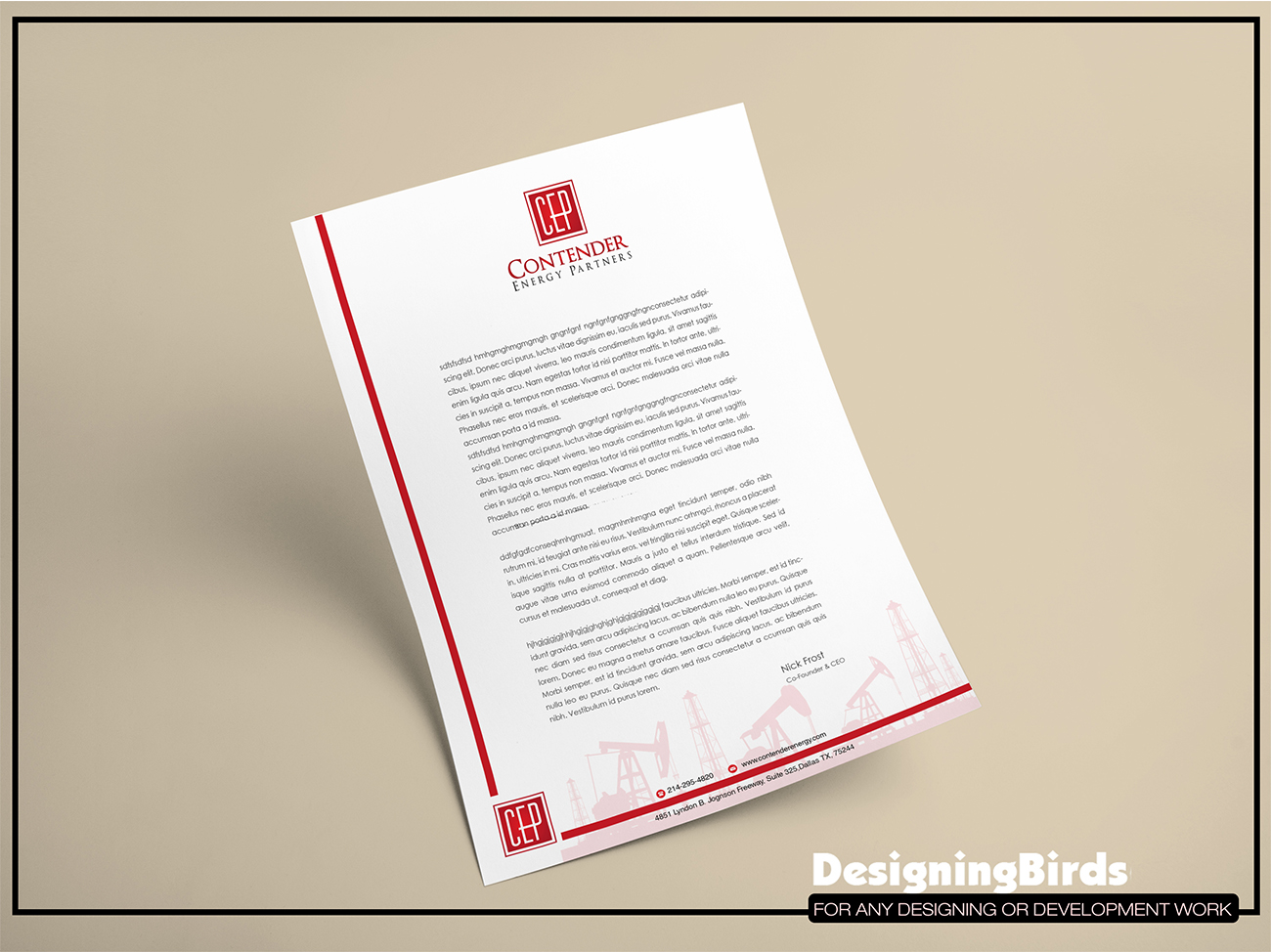 Letterhead Design by Designing Birds for this project | Design #18758303
