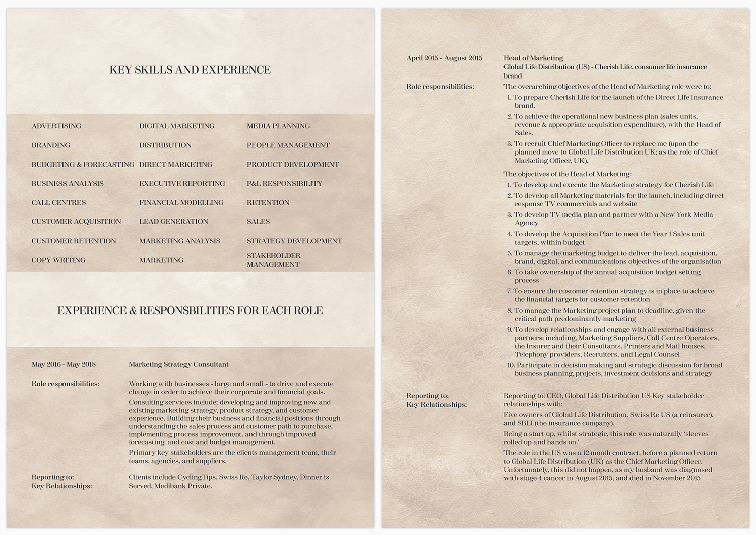 Diseño de Curriculum por senja para este proyecto | Diseño #19265582