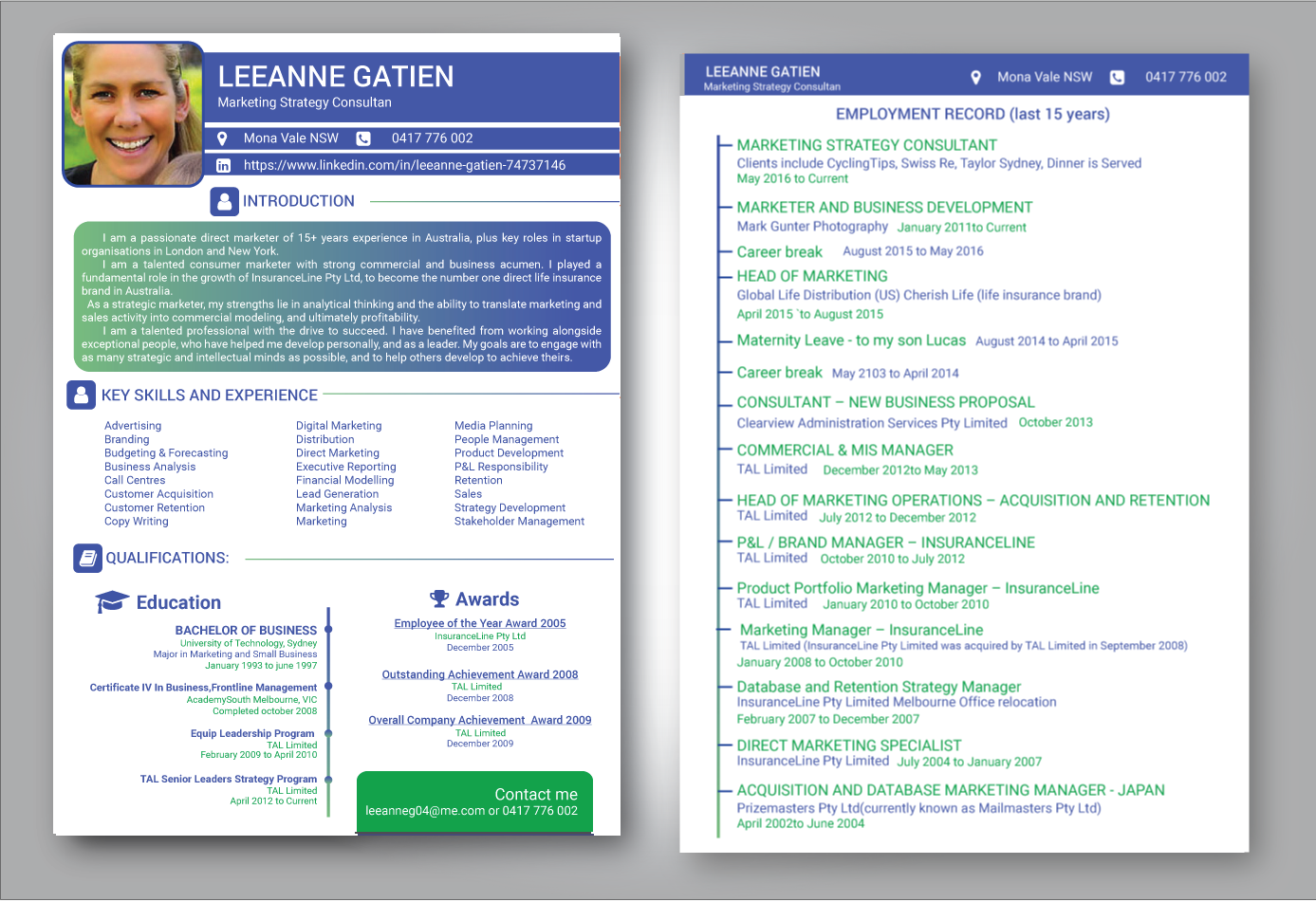 Diseño de Curriculum por Kristina Andonoff para este proyecto | Diseño #18752915