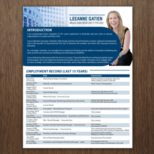 Resume Design by - SWING - for this project | Design: #18767809