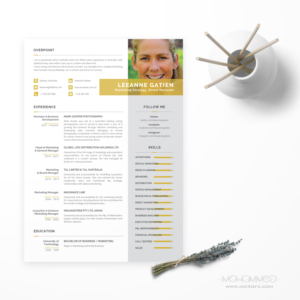 Resume Design by Mo Al- Masri for this project | Design: #19339968