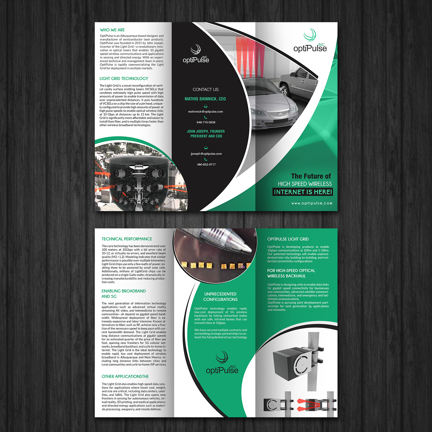 Diseño de Brochure por debdesign para optiPulse, Inc. | Diseño #18775422