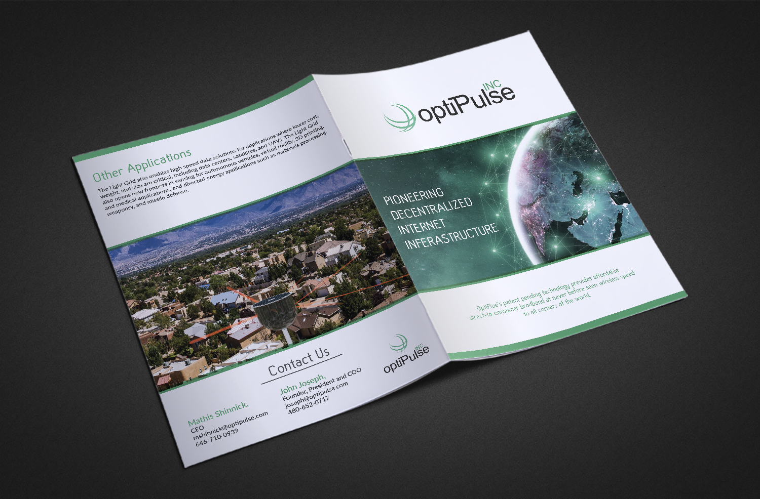 Brochure Design by Deziners Zone for optiPulse, Inc. | Design #18752349