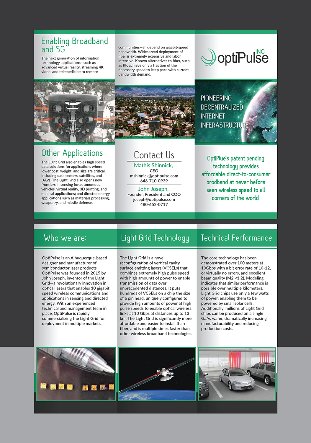 Brochure Design by Deziners Zone for optiPulse, Inc. | Design #18759433