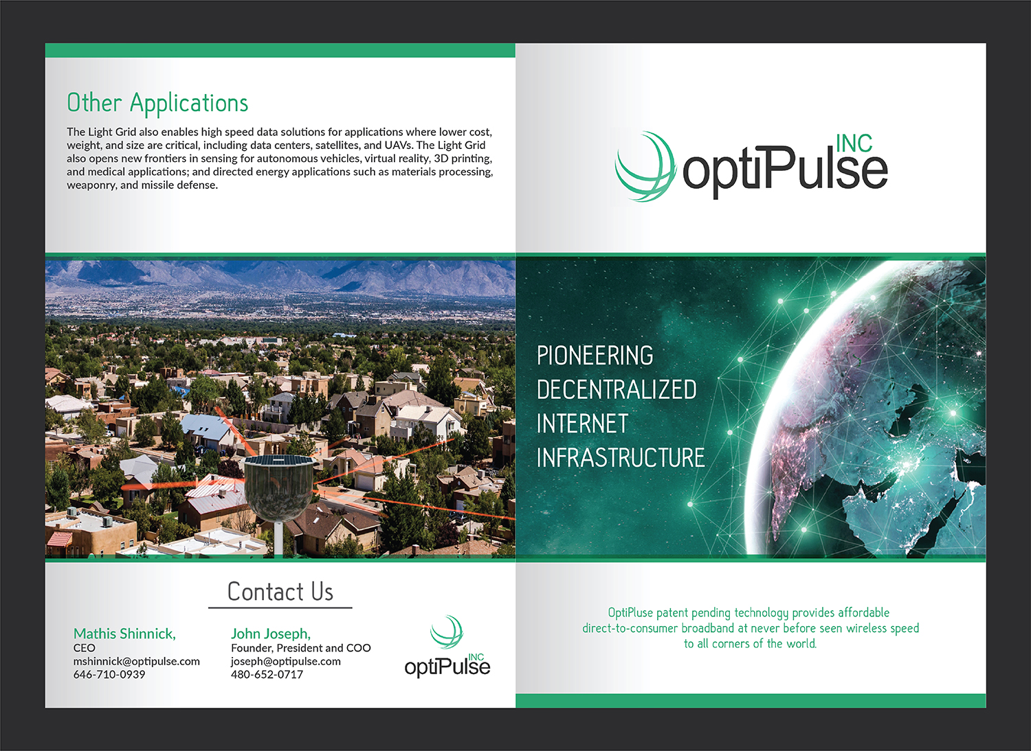 Brochure Design by Deziners Zone for optiPulse, Inc. | Design #18814336