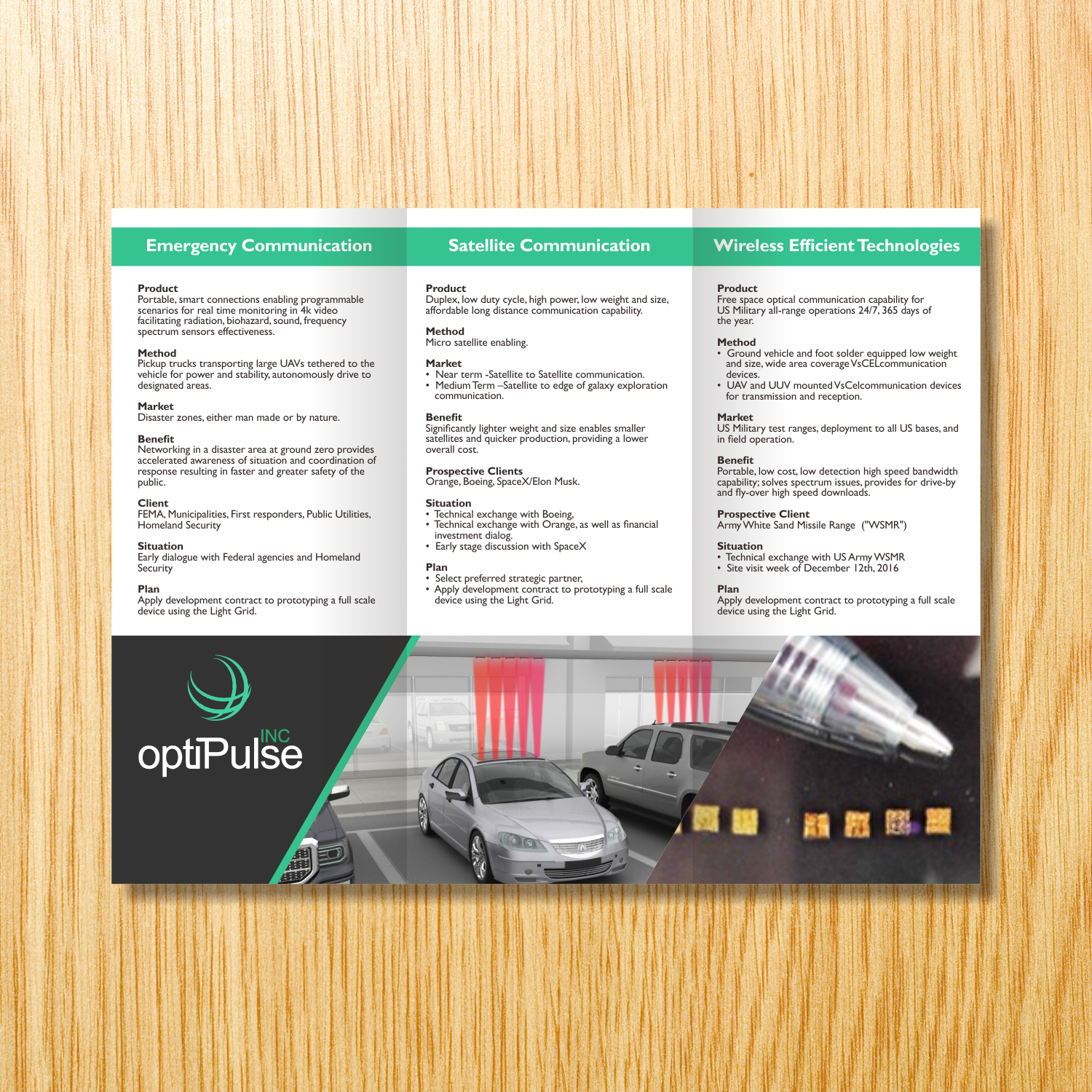 Broschüren-Design von barinix für optiPulse, Inc. | Design #18773076
