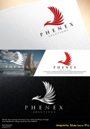Logo Design by Mariono Fx for PHENEX Solutions | Design: #18783276