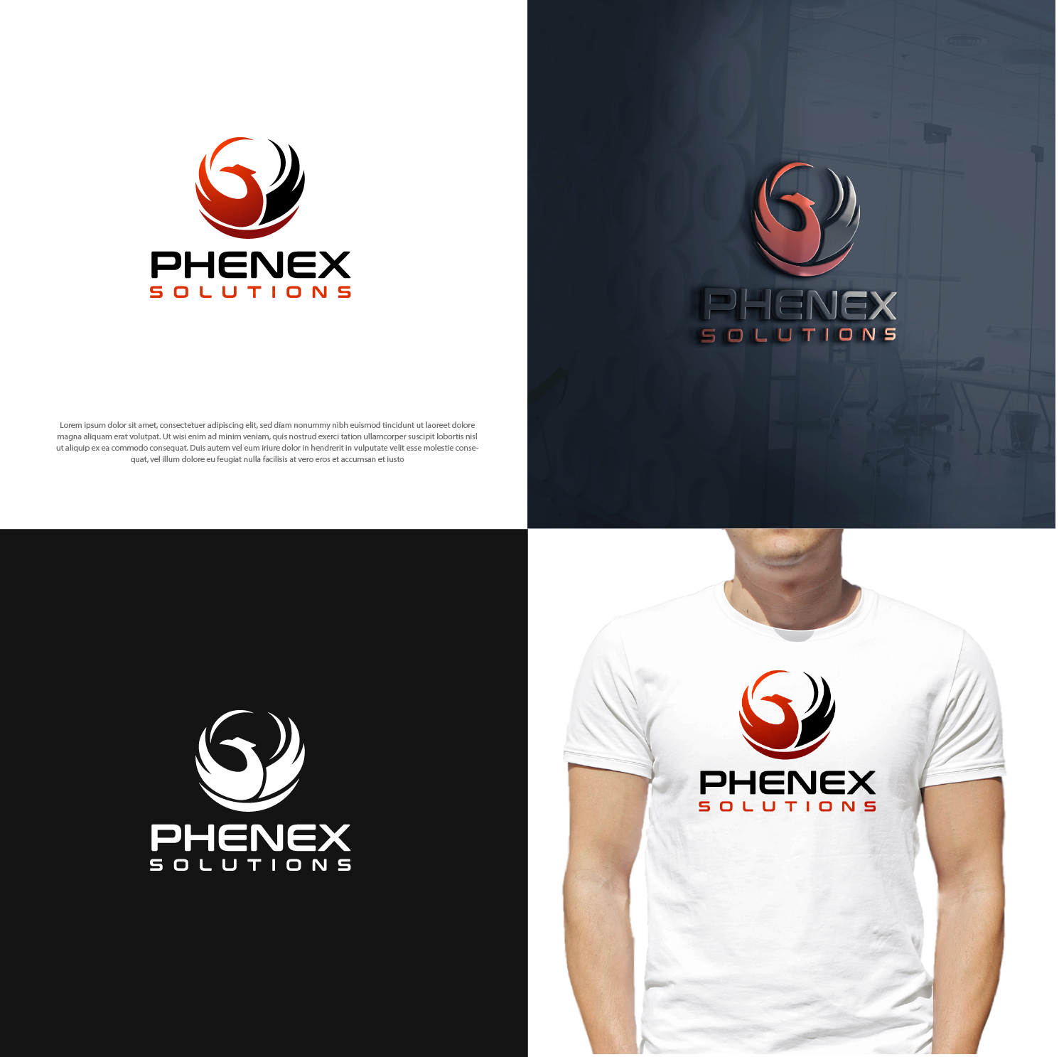 Logo Design by 7bitdesigner for PHENEX Solutions | Design #18758723