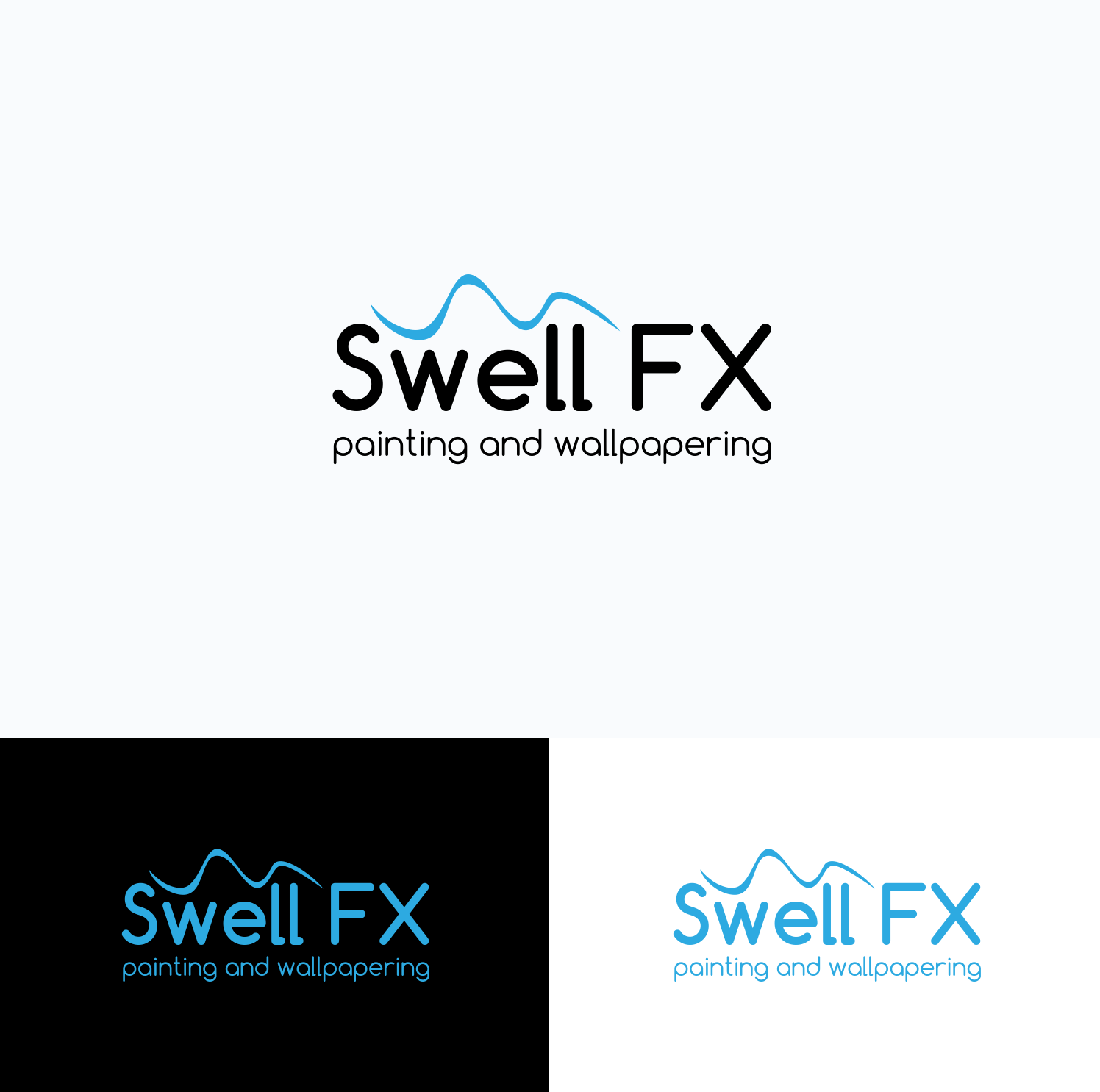 Logo Design by swimart.design 2 for Swell FX painting and wallpapering | Design #18846435
