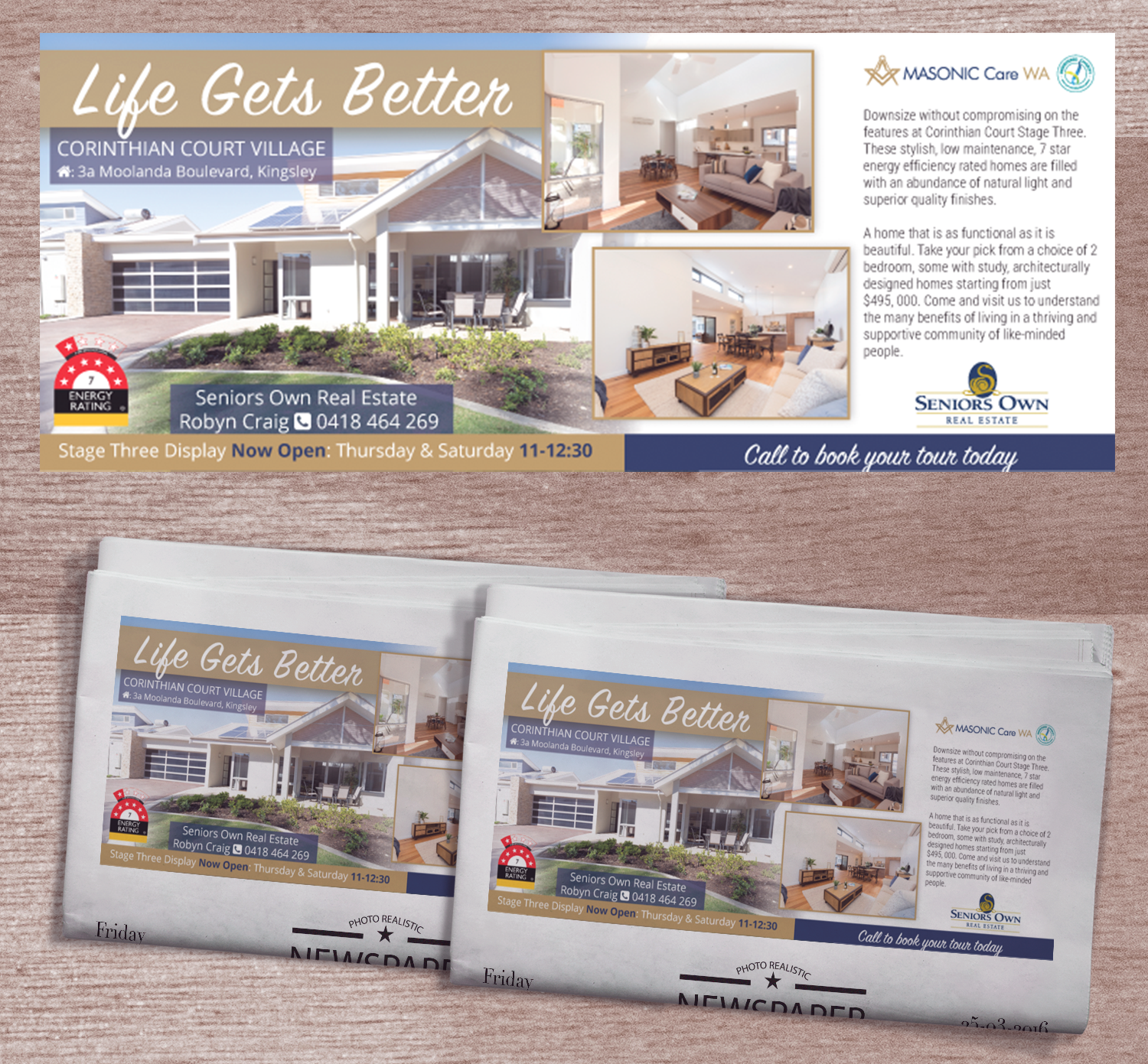 Graphic Design by Kristina Andonoff for Masonic Care WA | Design #18780188