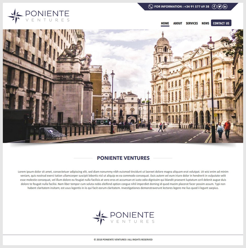 Diseño Web por -Marc- para Poniente Capital Ventures | Diseño #18822478