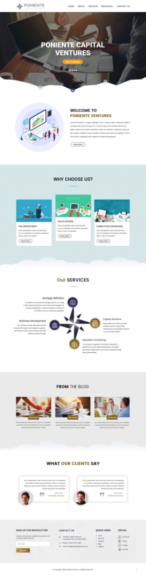 Web Design by pb for Poniente Capital Ventures | Design: #18763622