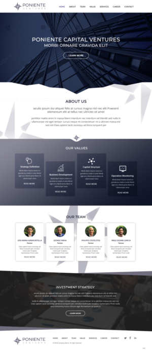 Web Design by pb for Poniente Capital Ventures | Design: #18763673