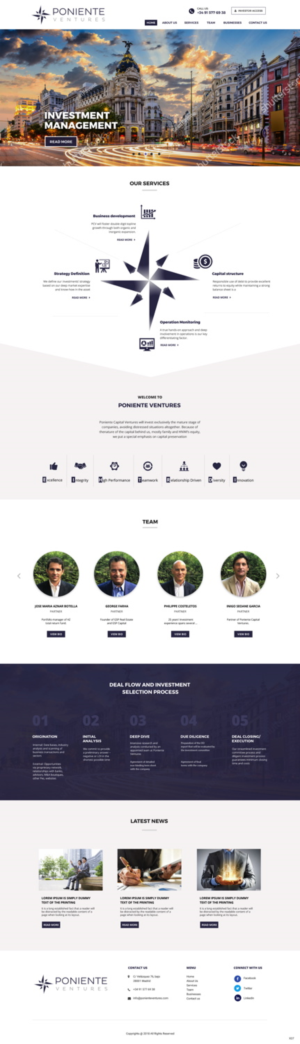Web Design by pb for Poniente Capital Ventures | Design: #18763675