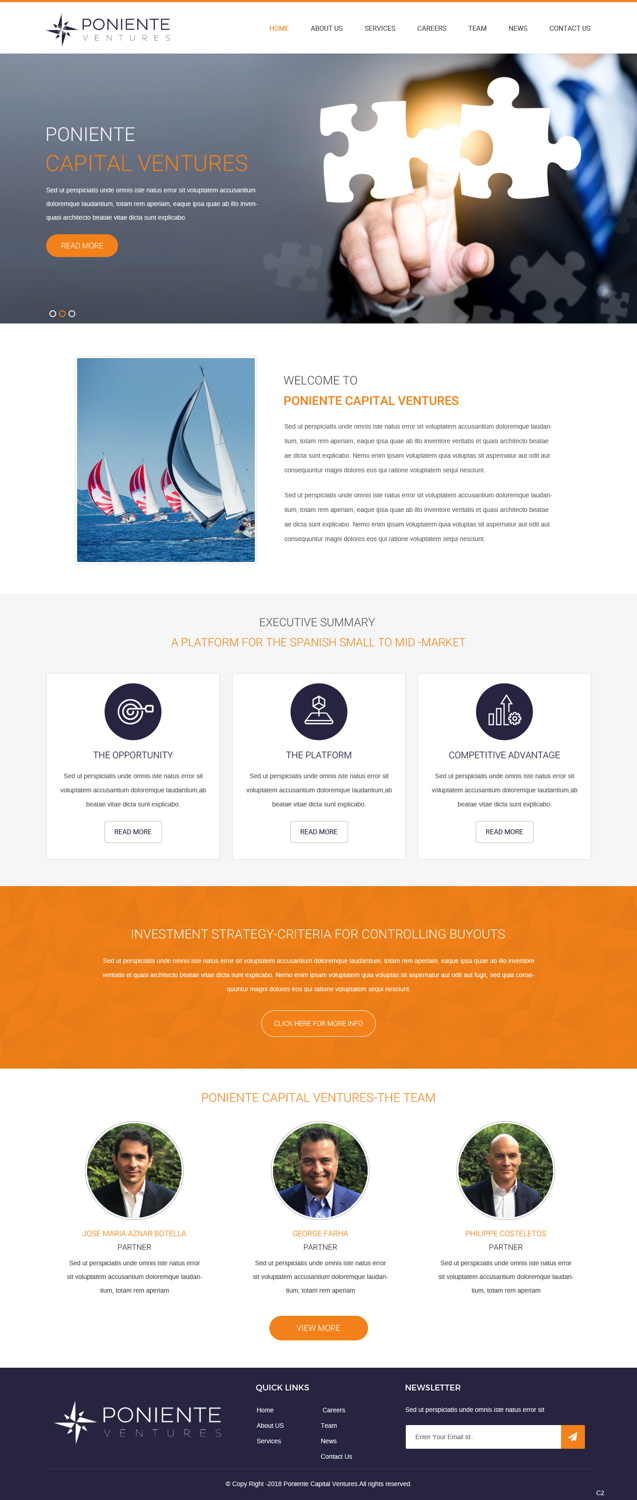 Web Design by pb for Poniente Capital Ventures | Design #18763883