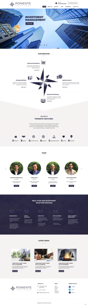 Web Design by pb for Poniente Capital Ventures | Design: #18789837