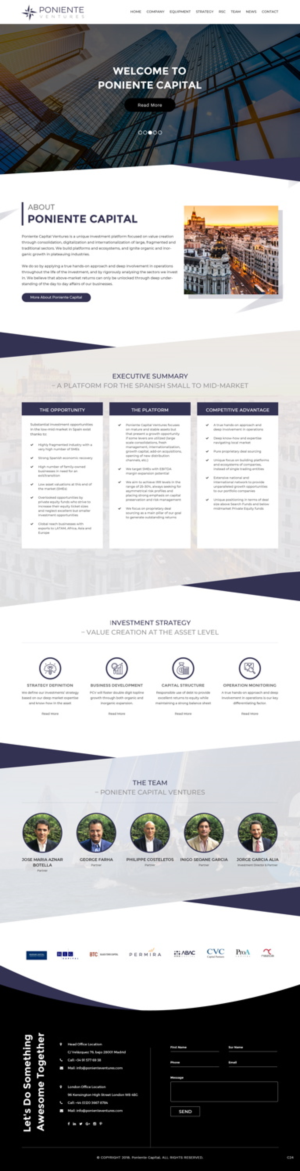 Web Design by pb for Poniente Capital Ventures | Design: #18789838