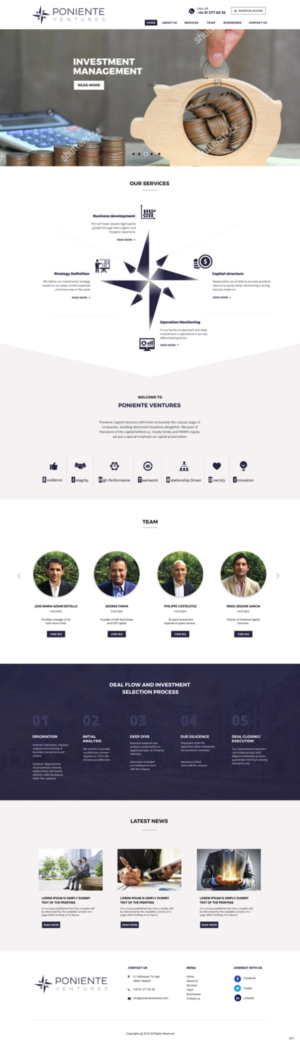 Web Design by pb for Poniente Capital Ventures | Design: #18789839