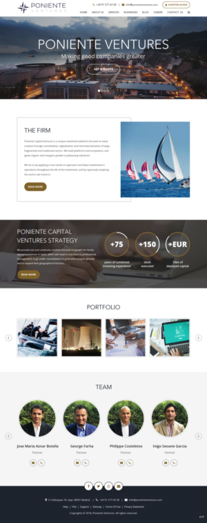 Web Design by pb for Poniente Capital Ventures | Design: #19286890