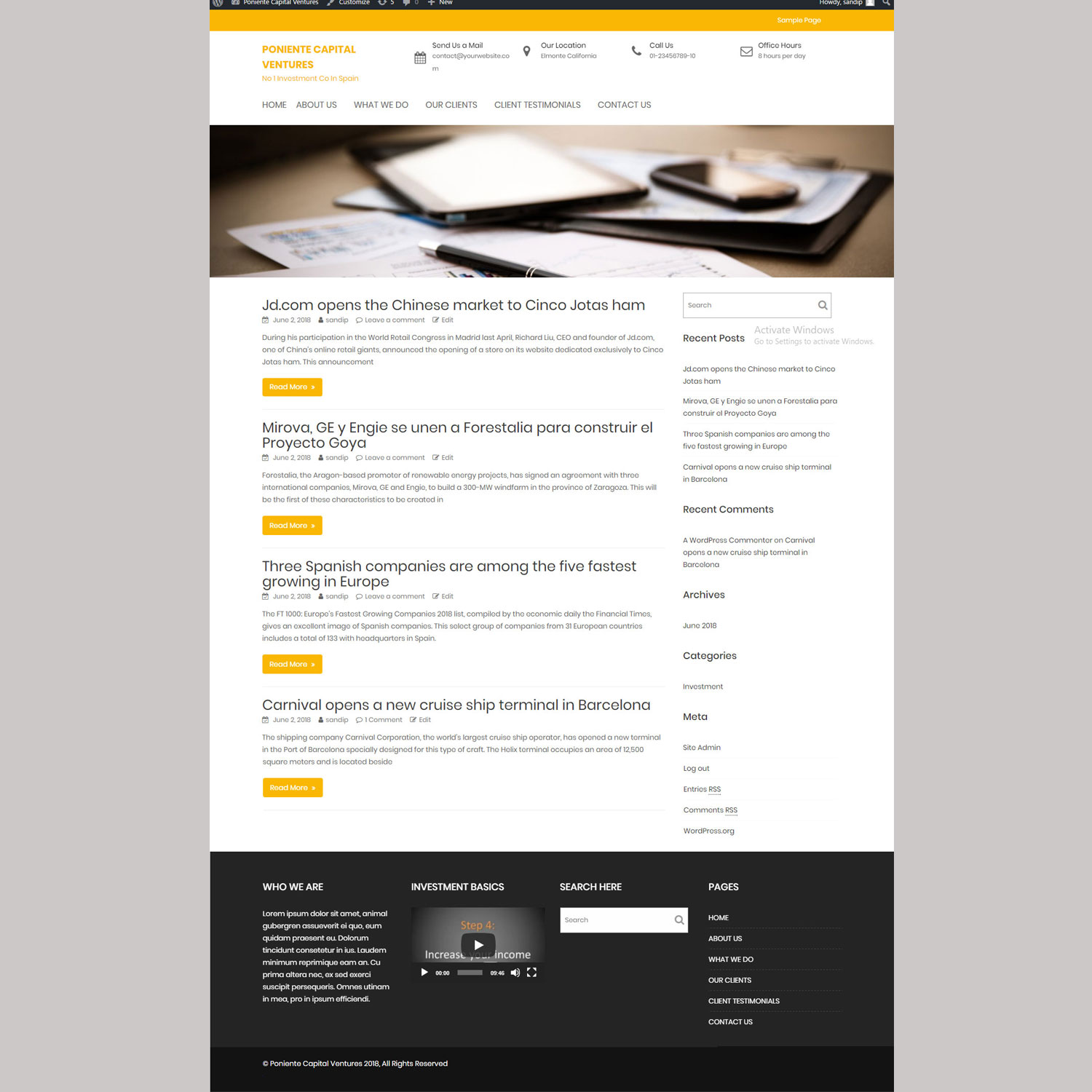 Web Design par Sandip 6 pour Poniente Capital Ventures | Design #18831332