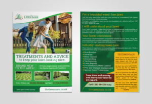 Diseño de Flyer por Dexter Solutions para The Lawn Man | Diseño: #18785631