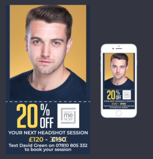 Photography business needs a money-off coupon design to be sent out by text | Design Photoshop par FranB