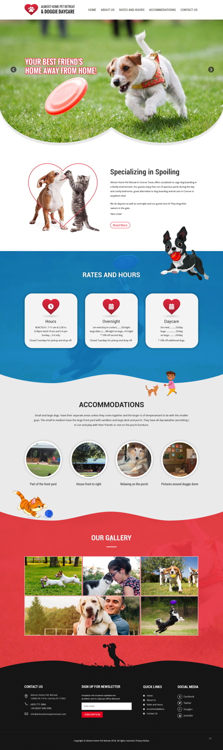 Web Design by pb for Almost Home Pet Retreat | Design #18780379