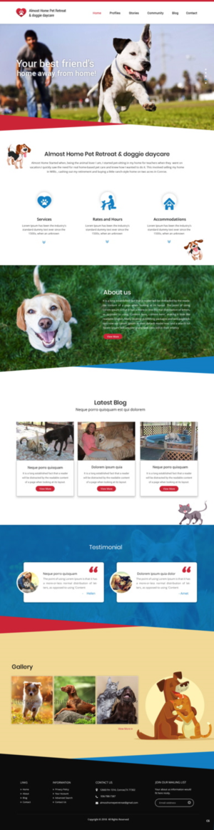 Web-Design von pb für Almost Home Pet Retreat | Design: #18780380
