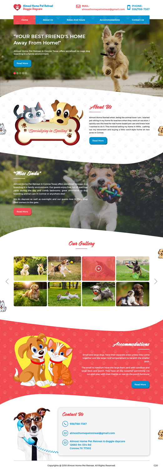 Web Design by pb for Almost Home Pet Retreat | Design #18780388