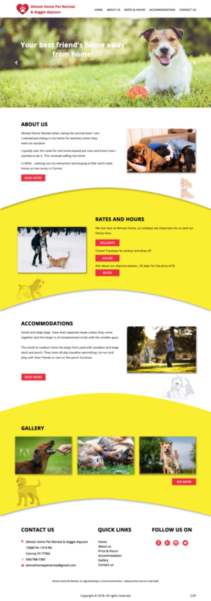 Web-Design von pb für Almost Home Pet Retreat | Design: #18780390