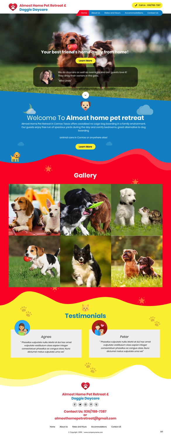 Web Design par pb pour Almost Home Pet Retreat | Design #18789814