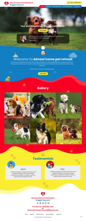 Web-Design von pb für Almost Home Pet Retreat | Design: #18789814