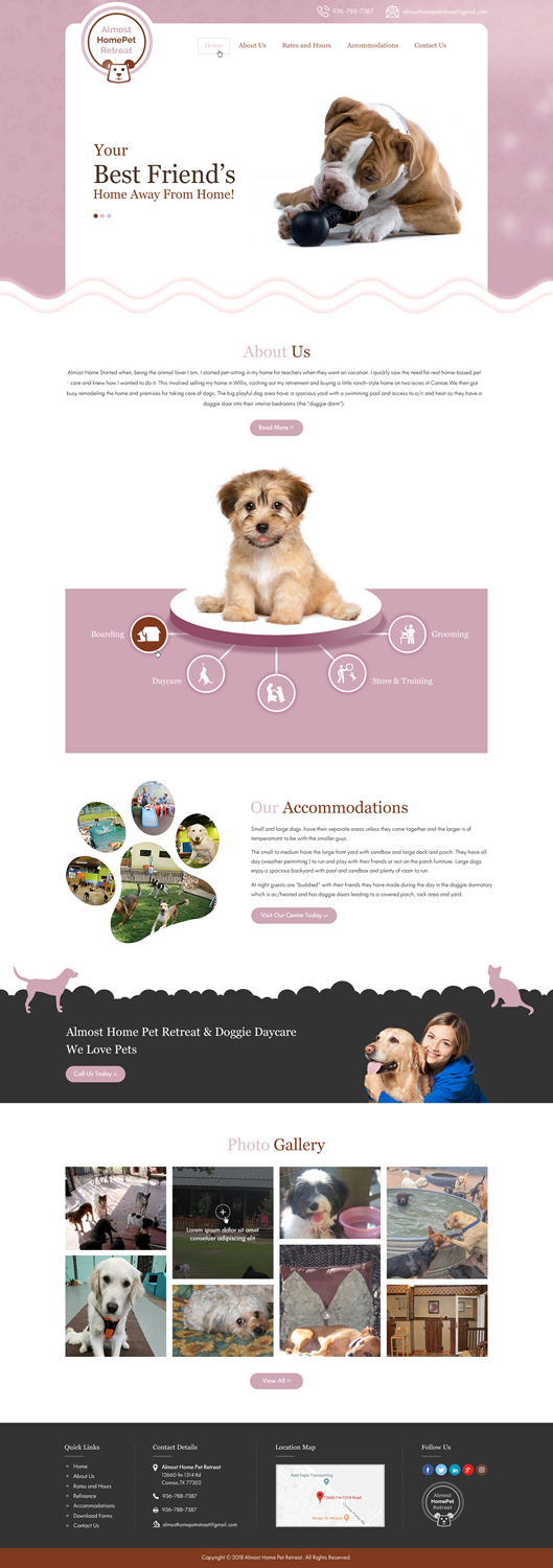 Web-Design von Sbss für Almost Home Pet Retreat | Design #18808419