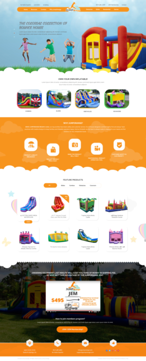 USA Inflatable bounce house design manufacture needs a new website  | Web Design by WebPixel