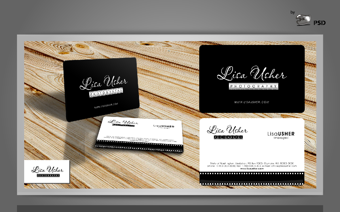 Logo and Business Card Design by byPSD for Lisa Usher Photography | Design #2984378