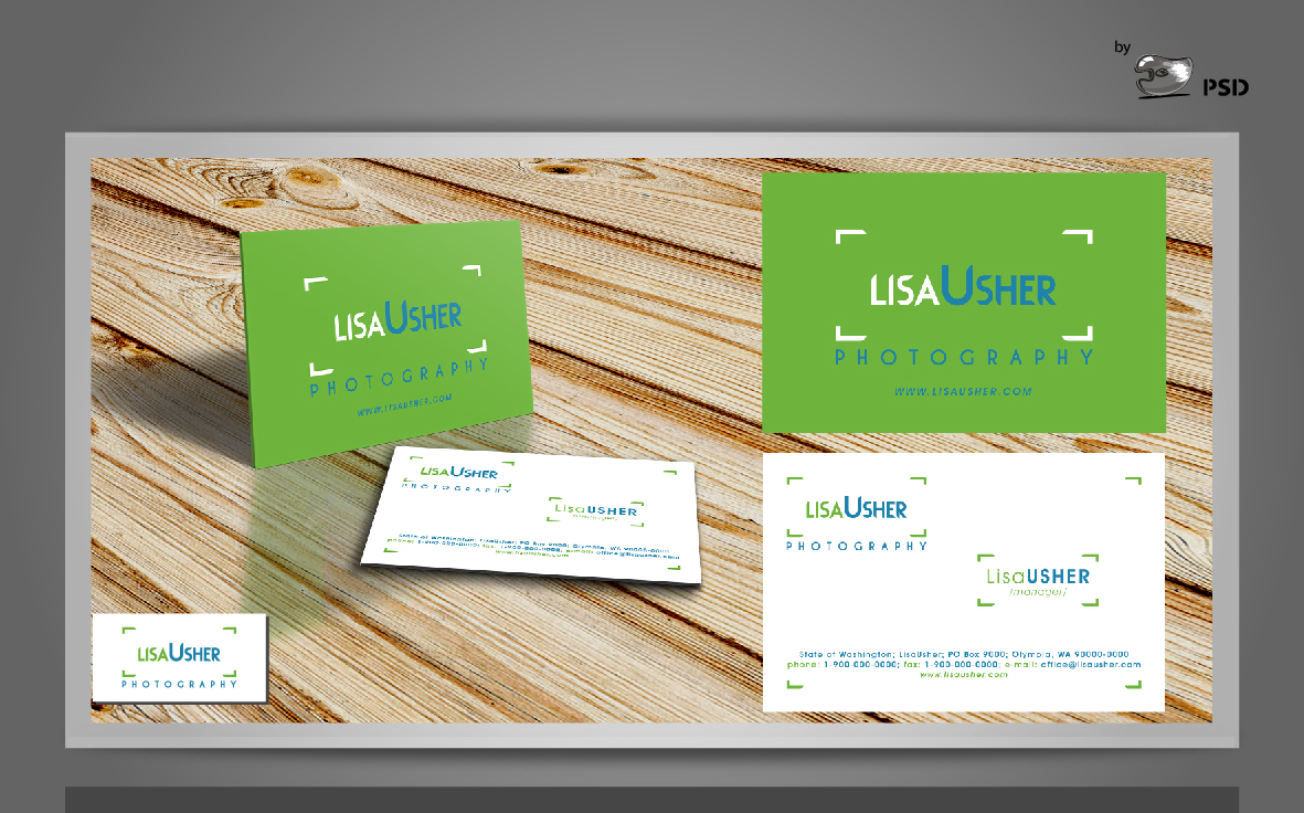 Logo and Business Card Design by byPSD for Lisa Usher Photography | Design #2984386