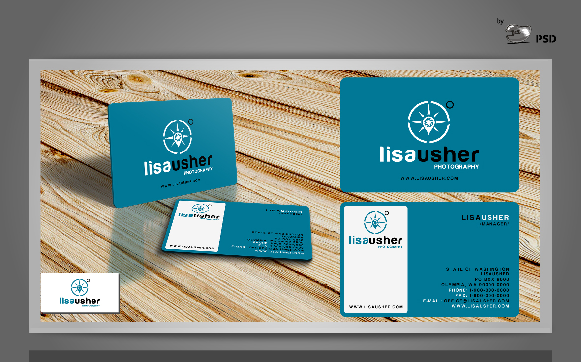 Logo and Business Card Design by byPSD for Lisa Usher Photography | Design #2984392
