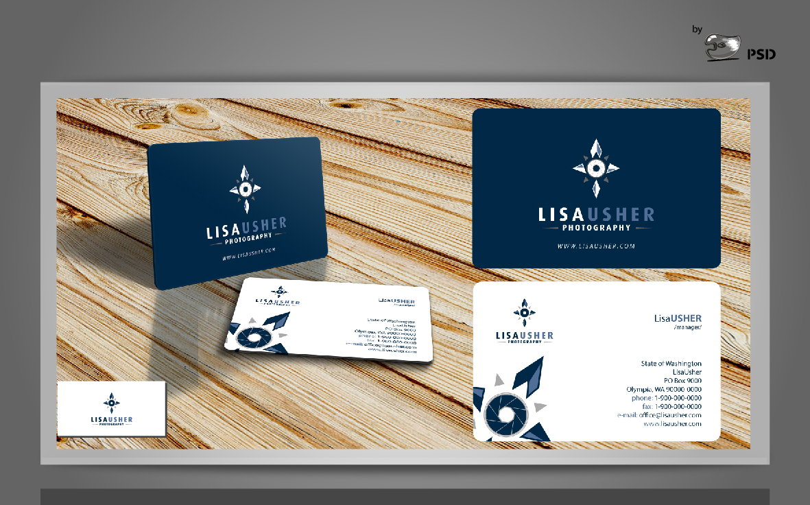 Logo and Business Card Design by byPSD for Lisa Usher Photography | Design #2995014