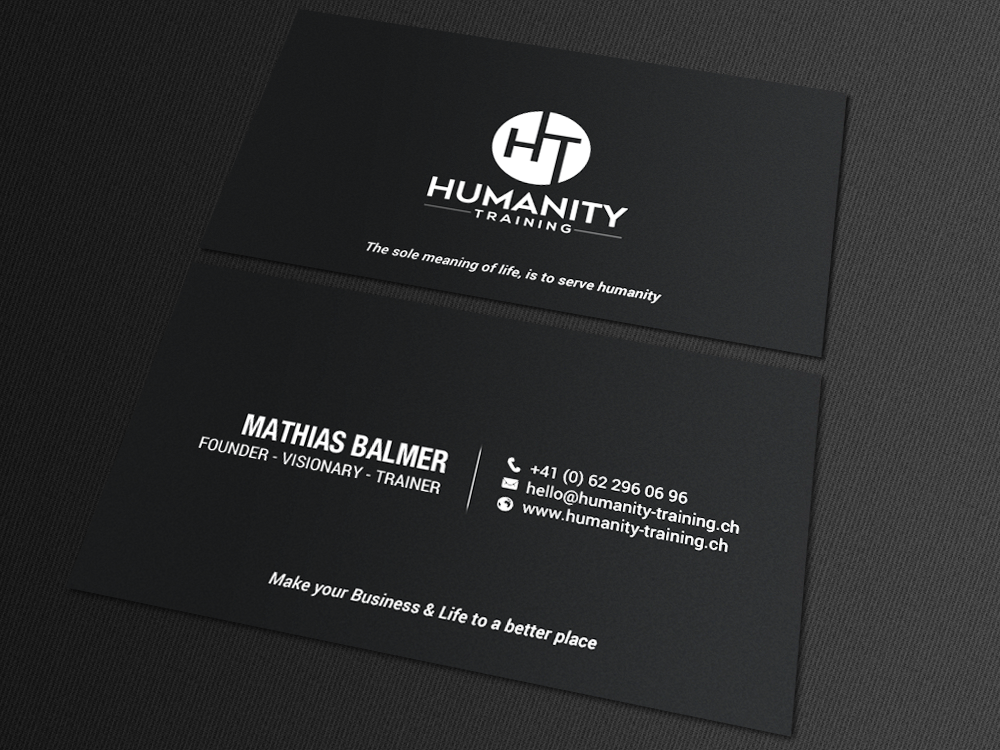 Business Card Design by chandrayaan.creative for Humanity Training | Design #18759491