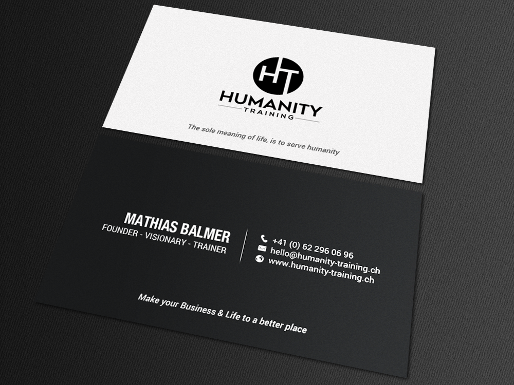 Business Card Design by chandrayaan.creative for Humanity Training | Design #18759493